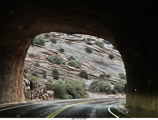 Zion National Park in the rain - small tunnel