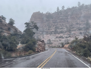 Zion National Park in the snow