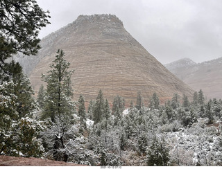 64 a18. Zion National Park in the snow - Checkerboard Mesa