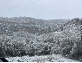 drive to Mount Carmel Junction on Route 9 in the snow