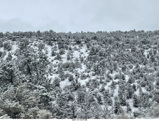 drive to Page in the snow