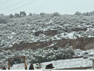 drive to Page in the snow - Route 89