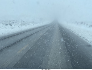 drive to Flagstaff in the snow on Route 89