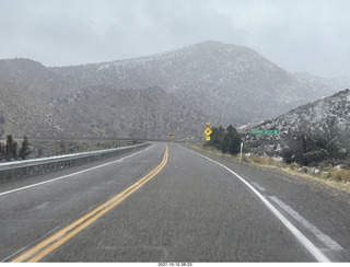 drive to Flagstaff in the snow on Route 89