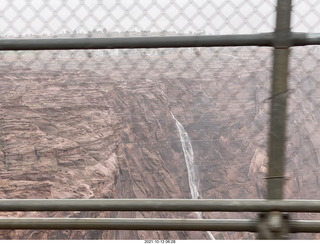 140 a18. Glen Canyon Dam bridge in Page - waterfall