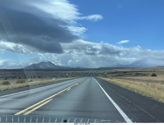 drive on Route 89 to Flagstaff - clouds