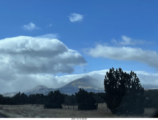 drive on Route 89 to Flagstaff - clouds