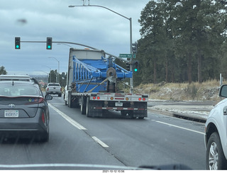 drive on Route 89 to Flagstaff - crane on a truck