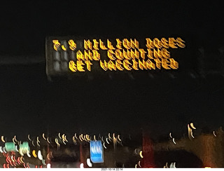 7.9 MILLION DOSES AND COUNTING GET VACCINATED highway sign