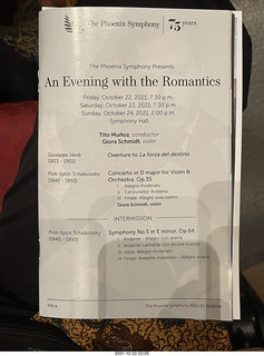 Symphony Hall - Phoenix Symphony - Romantics program