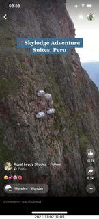 Skylodge Adventure Suites on a mountainside in Peru