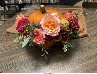 pumpkin flower arrangement