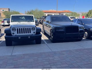 Jeep Wrangler and Rolls Royce