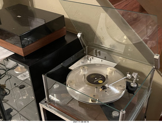 Transcriptor turntable with clear vinyl