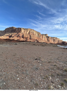 47 a19. Utah back country - Hidden Splendor airstrip area on the ground + airplane wing