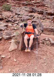102 a19. Canyonlands National Park - Lathrop Hike (Shea picture) + Adam in rock chair