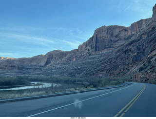 11 a19. driving from moab to fisher towers - Route 128