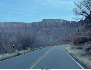 driving from moab to fisher towers - Route 128