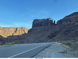 driving from moab to fisher towers - Route 128