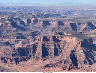 aerial - flight from moab to phoenix - near canyonlands field (CNY)