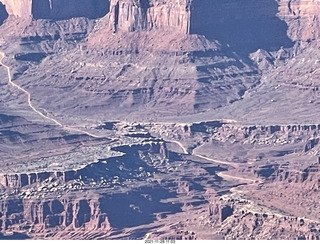 aerial - flight from moab to phoenix - Canyonlands National Park - Lathrop and White Rim