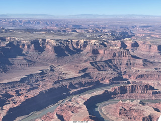 aerial - flight from moab to phoenix - Canyonlands National Park - Island in the Sky