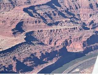 88 a19. aerial - flight from moab to phoenix - Canyonlands National Park - Colorado River