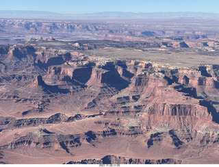 aerial - flight from moab to phoenix - Canyonlands National Park - Island in the Sky