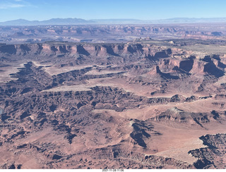 aerial - flight from moab to phoenix - Canyonlands National Park - Island in the Sky