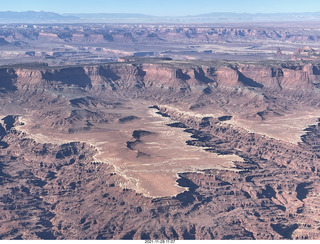 aerial - flight from moab to phoenix - Canyonlands National Park - Island in the Sky