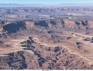 100 a19. aerial - flight from moab to phoenix - Canyonlands National Park - Island in the Sky - White Rim