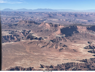 aerial - flight from moab to phoenix - Canyonlands National Park - Island in the Sky