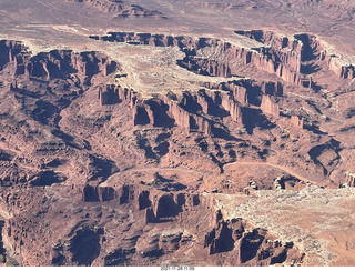 aerial - flight from moab to phoenix - Canyonlands National Park - Island in the Sky - White Rim