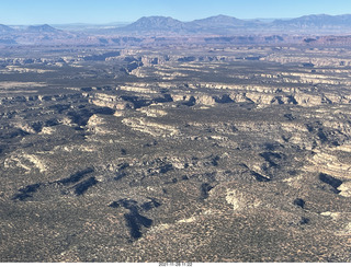 aerial - flight from moab to phoenix - Canyonlands National Park - the Maze