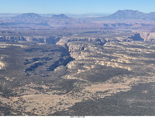 aerial - flight from moab to phoenix - near Cataract Canyon