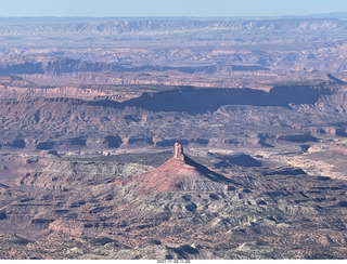 aerial - flight from moab to phoenix - near Cataract Canyon