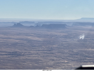 aerial - flight from moab to phoenix - Monument Valley