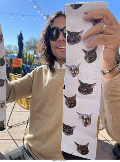 Anthony and his cat-Potato socks