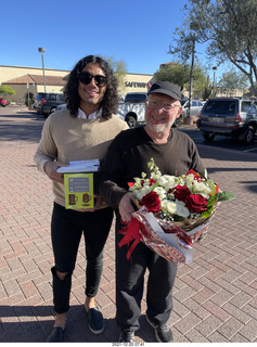 Olga and Anthony gave me a lovely floral bouquet for my birthday