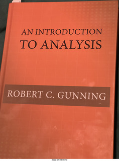 Introduction to Analysis book, Robert C. Gunning