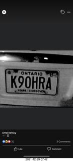 96 a1a. K9OHRA license plate