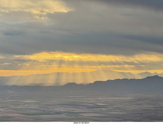 aerial - sun's rays - south of Phoenix