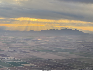 aerial - sun's rays - south of Phoenix