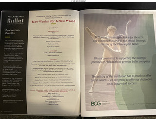 Philadelphia Ballet program