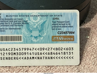 my passport card