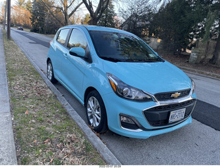 my blue rental car