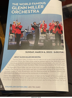 Chandler Arts - Glenn Miller band program