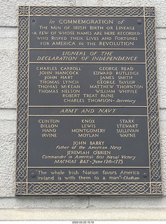 Philadelphia City Hall park - plaque for signers of Declaration of Independence