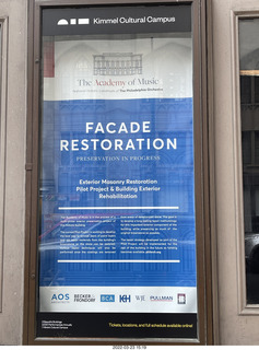 Academy of Music - facade restoration poster