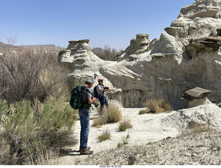 Page - Wahweap hoodoos + Shaun and Karen